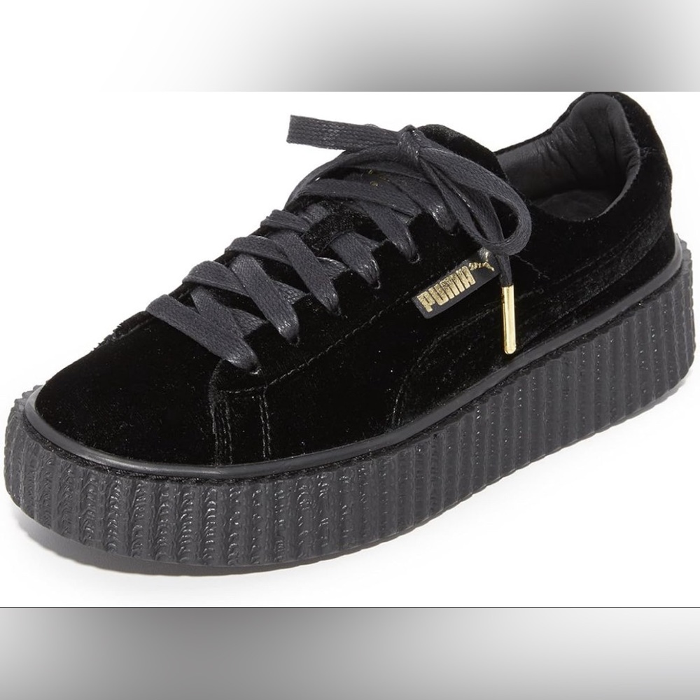 Puma x Fenty black velvet sneakers